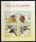 Соломоновы острова 2013 год. Пчёлы на цветах, малый лист.