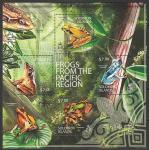 Соломоновы острова 2013 год. Лягушки Тихоокеанского региона, малый лист.