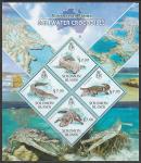 Соломоновы острова 2013 год. Австралийская фауна. Морские крокодилы, малый лист.