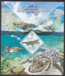 Соломоновы острова 2013 год. Австралийская фауна. Морские крокодилы, блок.
