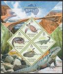 Соломоновы острова 2013 год. Австралийская фауна. Рептилии, малый лист.