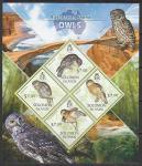 Соломоновы острова 2013 год. Австралийская фауна. Совы, малый лист.