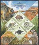 Соломоновы острова 2013 год. Австралийская фауна. Вымирающие млекопитающие, малый лист.