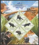 Соломоновы острова 2013 год. Австралийская фауна. Тасманийский дьявол, малый лист.