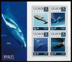 Соломоновы острова 2014 год. Киты, малый лист.