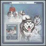 Соломоновы острова 2017 год. Ездовые собаки, блок.