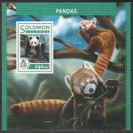 Соломоновы острова 2017 год. Панды, блок.