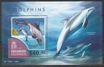 Соломоновы острова 2015 год. Дельфины, блок.