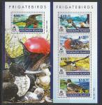 Соломоновы острова 2015 год. Птицы. Фрегаты, малый лист + блок.