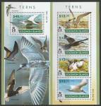 Соломоновы острова 2015 год. Птицы. Крачки, малый лист + блок.