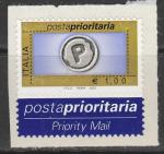 Италия 2002 год. Стандарт (ном. 1 евро), фольга, самоклейка, 1 марка из серии.