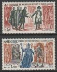 Андорра (Французская почта) 1964 год. Исторические события, 2 марки (наклейка)