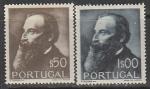 Португалия 1951 год. Поэт Абилиу Мануэл Герра Жукейру, 2 марки (наклейка)