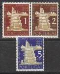 Португалия 1964 год. 100 лет Базилики Богоматери Самейру, 3 марки (наклейка)
