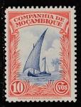 Мозамбик (Компания) 1937 год. Стандарт. Национальные мотивы. Доу - парусная лодка, 1 марка из серии.