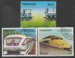Парагвай 1985 год. Поезда, 3 марки (гашёные)