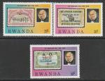 Руанда 1979 год. 100 лет со дня смерти Роуленда Хилла, 3 марки из серии.