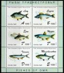 ПМР (Приднестровье) 1999 год. Речные рыбы, малый лист.