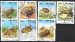 Вьетнам 1989 год. Черепахи. 7 гашеных марок