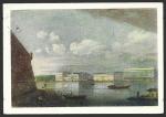 Открытое письмо прошло почту 1954 год. Вид Дворцовой набережной в Петербурге
