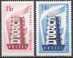 Франция 1956 год. Европа СЕПТ. Слово "Европа" в каркасе из стальных труб