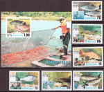 Куба 2008 год Фауна Рыбы. Креветки. блок и 6 марок 