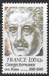 Франция 1978 год.  90 лет со дня рождения французского писателя Жоржа Бернаноса, 1 марка