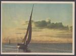 Почтовая карточка. Вечером на заливе, 1955 год