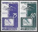 Италия 1954 год. Начало телевещания. 2 марки
