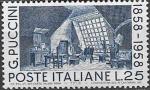 Италия 1958 год. Итальянский композитор Джакомо Пуччини. 1 марка 