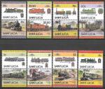 Сент Люсия 1985 год. Локомотивы. 16 марок