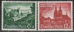 Замки Германии, Рейх 1940 год, 2 марки, наклейки