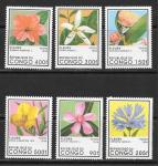 Конго. Цветы. 1996 год. 6 марок. (н