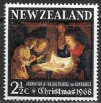 Новая Зеландия, 1968 год. Рождество. Живопись. 1 марка