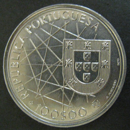 Монета. Португалия. 1989 г. 100 эскудо 